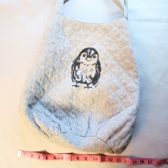 Aerie Quilted Owl Gray Tote Bag - Picture 4 of 9